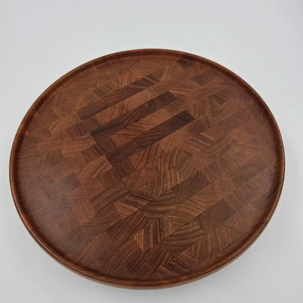 Vintage Digsmed Denmark Teak Lazy Susan Rotating Serving Board Tray Complete 304